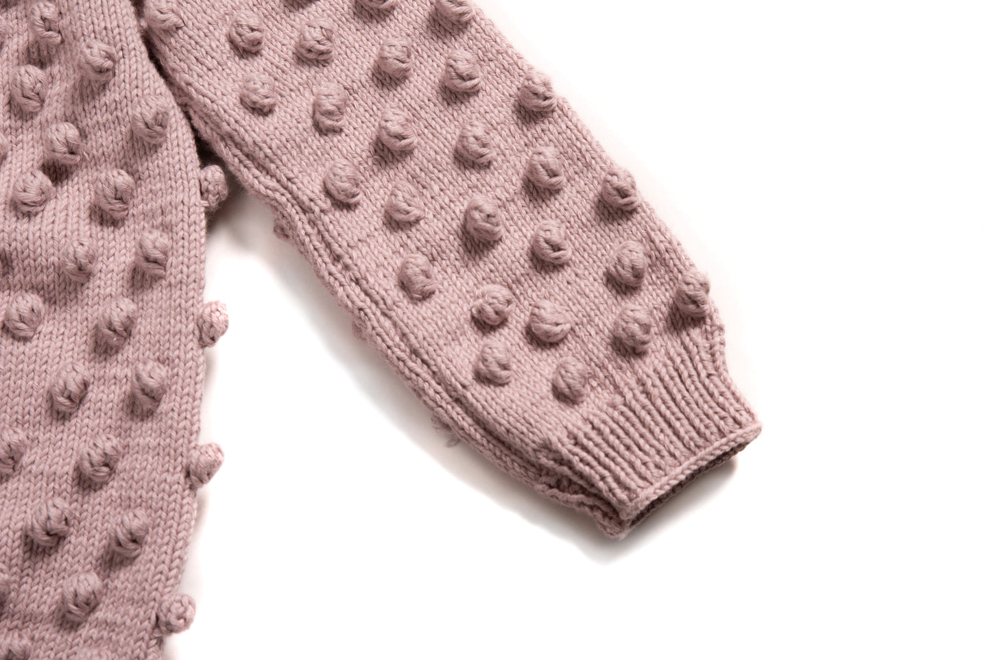 Popcorn Hırka - Dusty Pink
