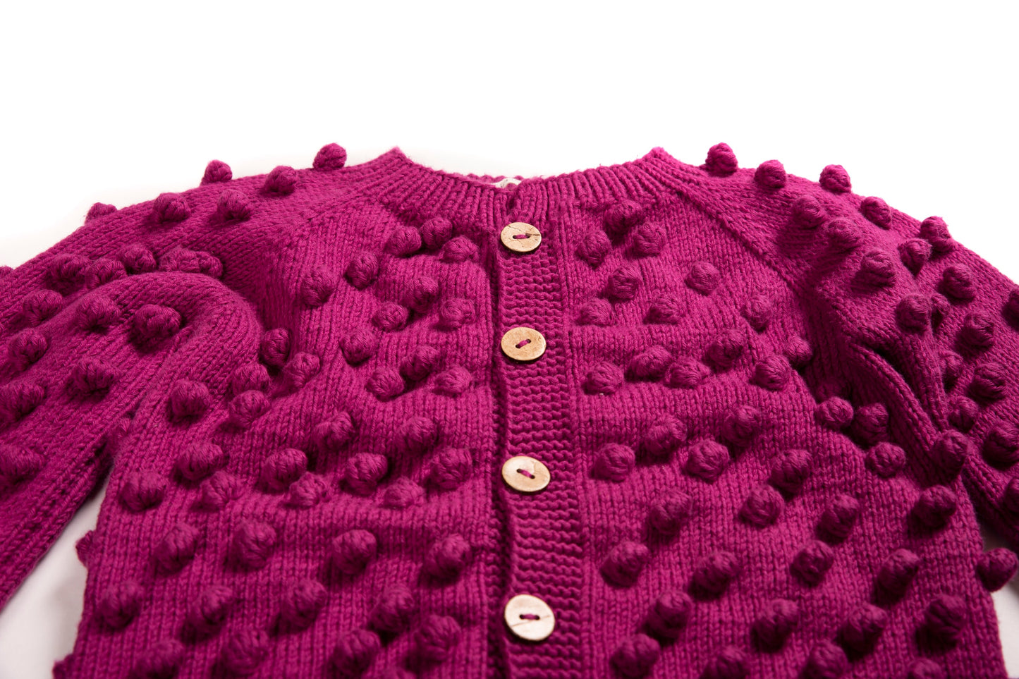 Popcorn Hırka - Dark Purple