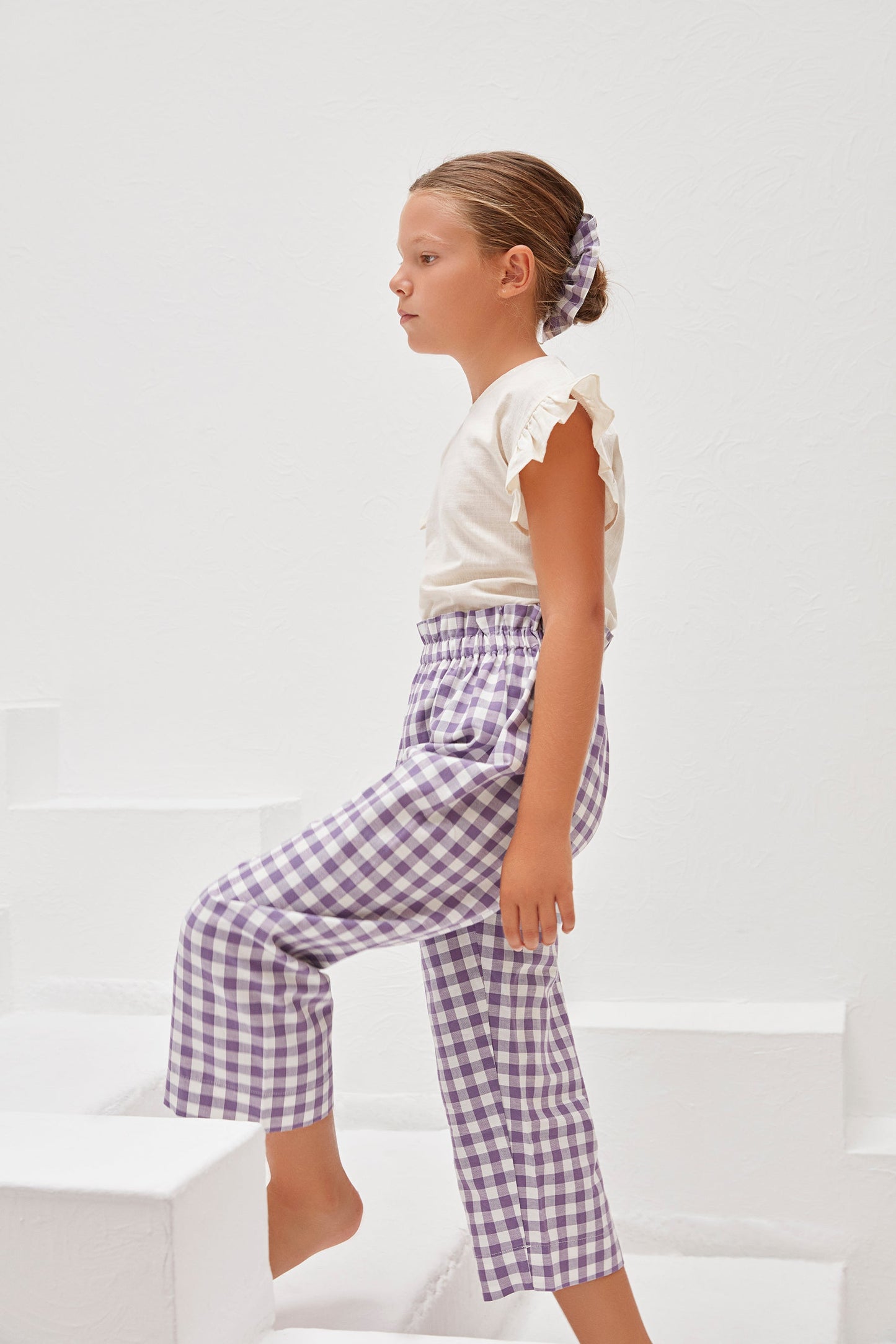 Milly Pantolon - Purple Gingham