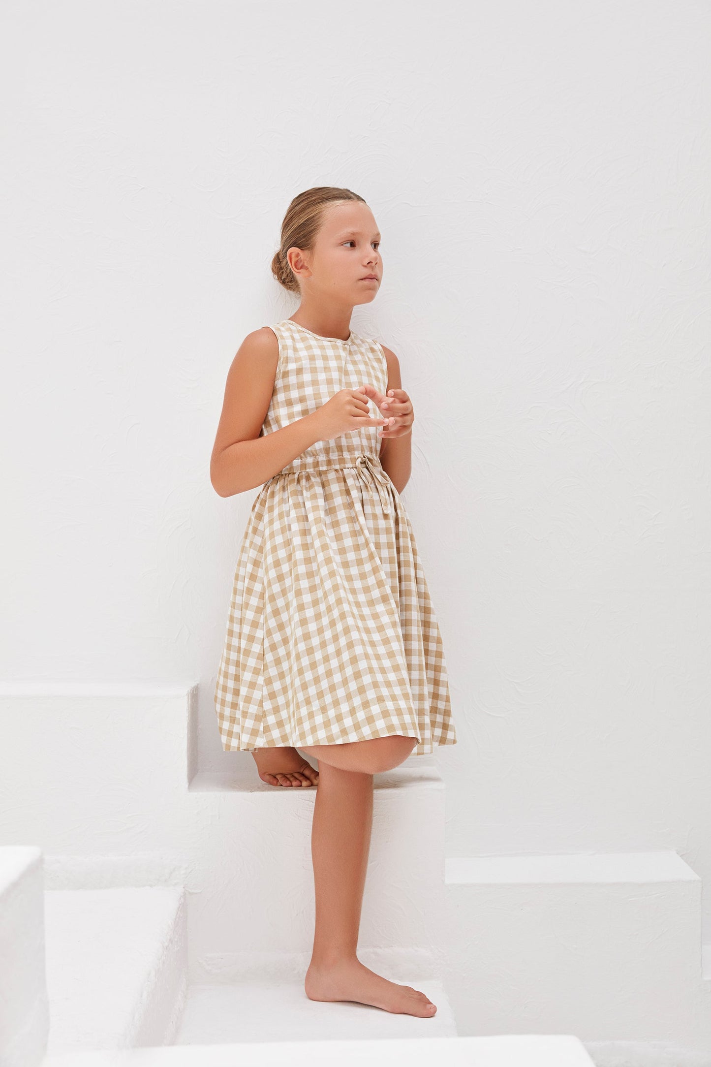 Sienna Elbise - Yellow Gingham