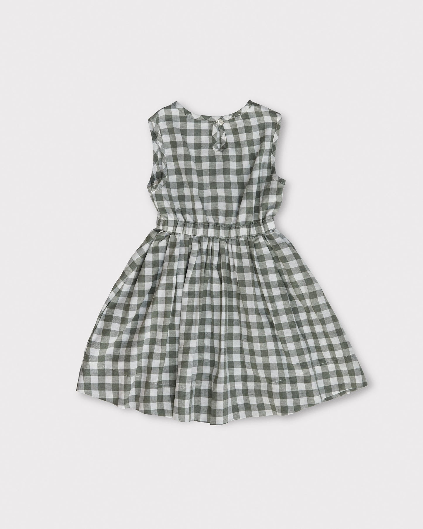 Sienna Elbise - Green Gingham