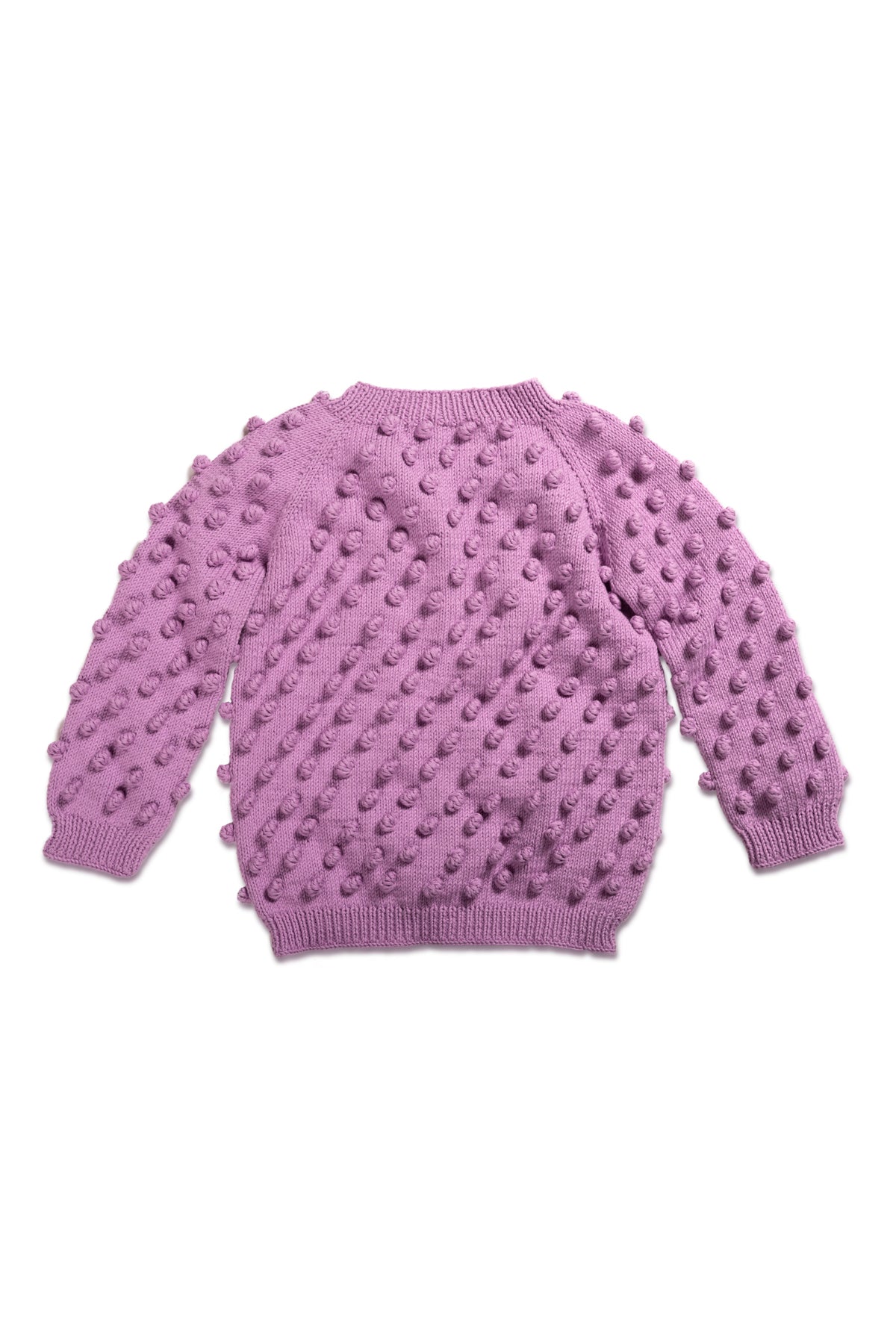 Popcorn Hırka - Red Lilac