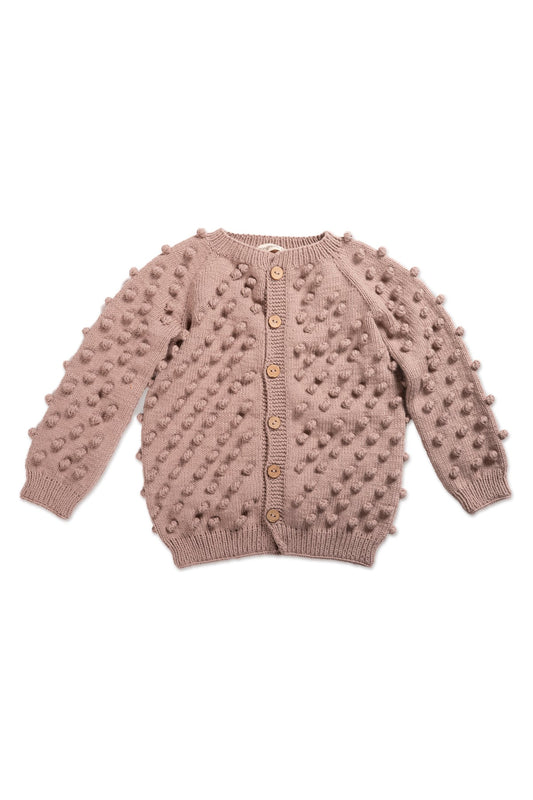 Popcorn Hırka - Dusty Pink