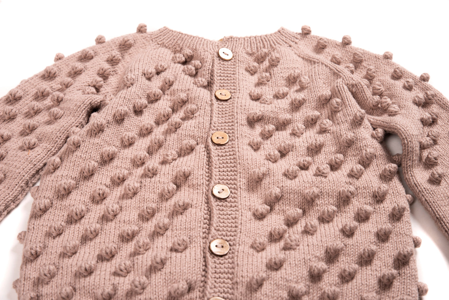 Popcorn Hırka - Dusty Pink