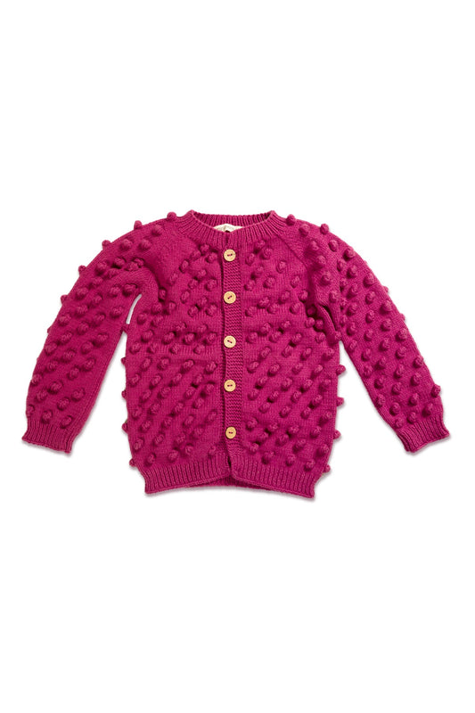 Popcorn Hırka - Dark Purple